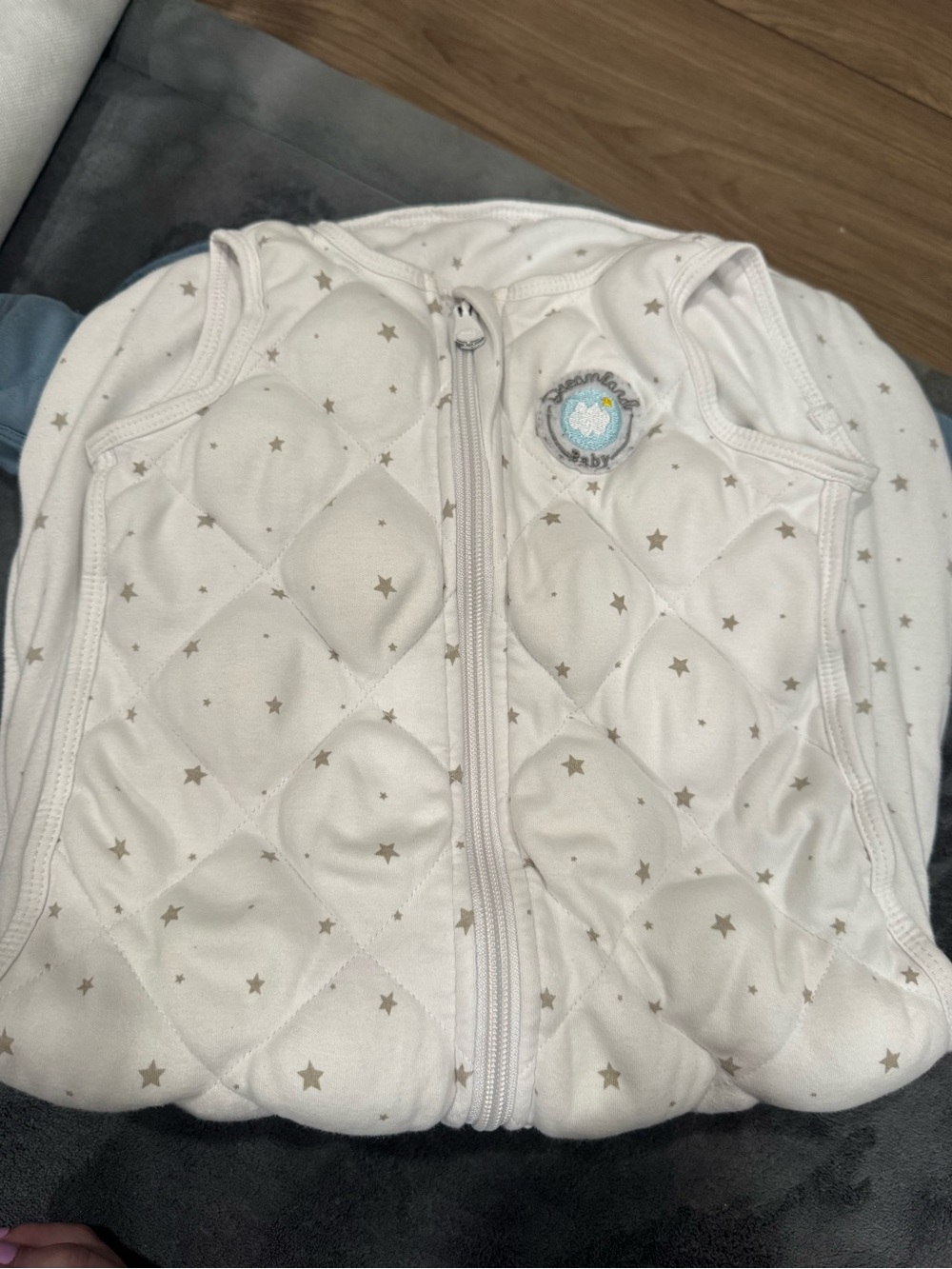 Sleeveless Star Print Sleep Sack in Cream